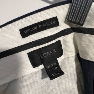 J Crew Ludlow Traveler Slim-fit Traveler Pant - Size 34/32 navy